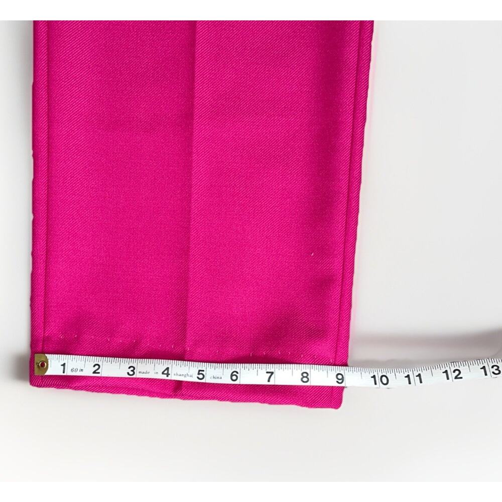 BOSS Womens Slim Fit Talawa Ankle Pants Bright Pink Wool Twill US 16 NWOT $368 - Picture 14 of 16